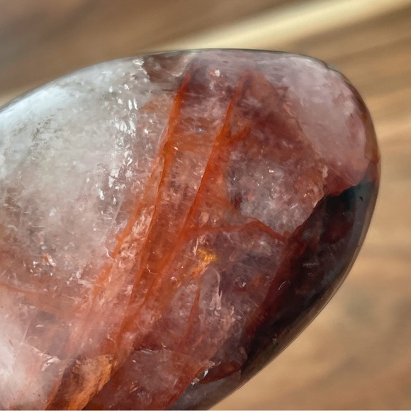 Fire Quartz- Hematoid Quartz- Palm Stone - Picture 7 of 17